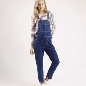 Topshop Moto Maternity Denim Dungaree Overalls Jean Bibs size 10 women’s